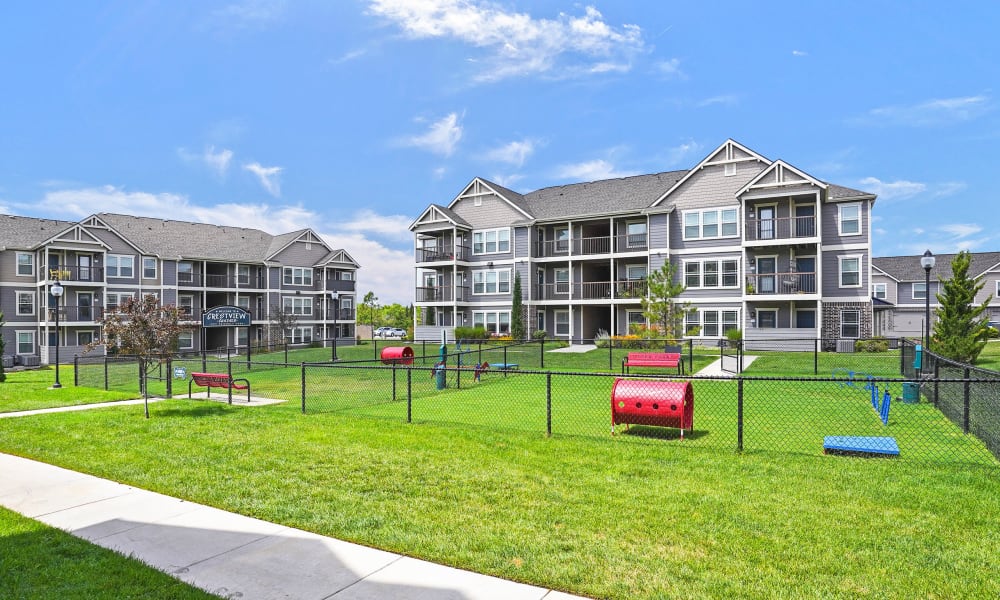 Dog park at Cottages at Crestview in Wichita, Kansas