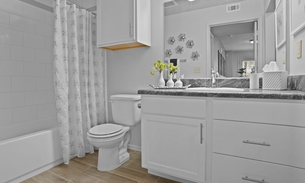 Bathroom at Scissortail Crossing Apartments in Broken Arrow, Oklahoma