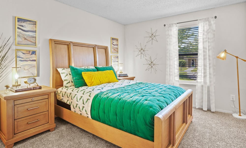 Clean Bedroom at Silver Springs Apartments in Wichita, Kansas