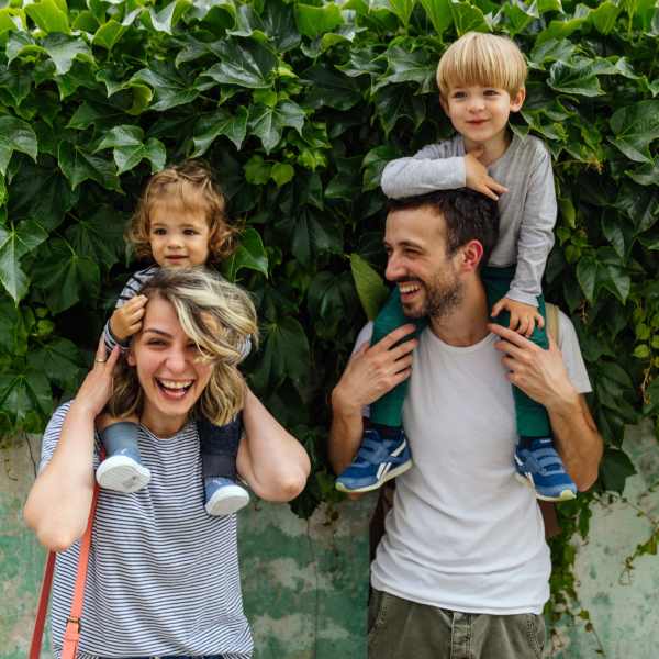 A happy family at Rockwood Park, Richmond, Virginia