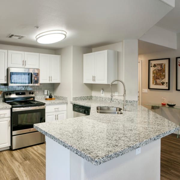 Modern kitchen at Waterside at Ocotillo in Chandler, Arizona