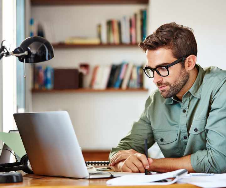 Resident working in a modern office space near Alcove in Montgomery, Alabama