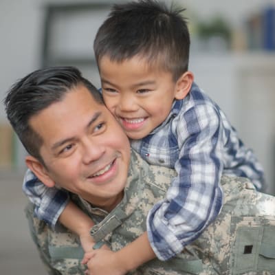 a father and son at San Diego (Naval Complex) in San Diego, California