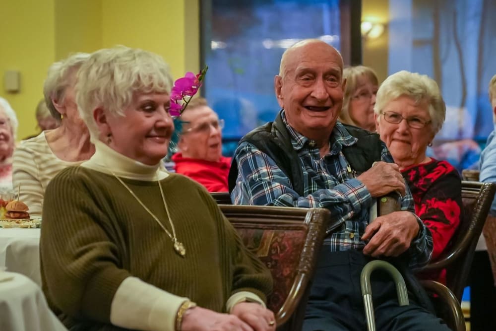 Residents enjoying a special event at Winding Commons Senior Living in Carmichael, California