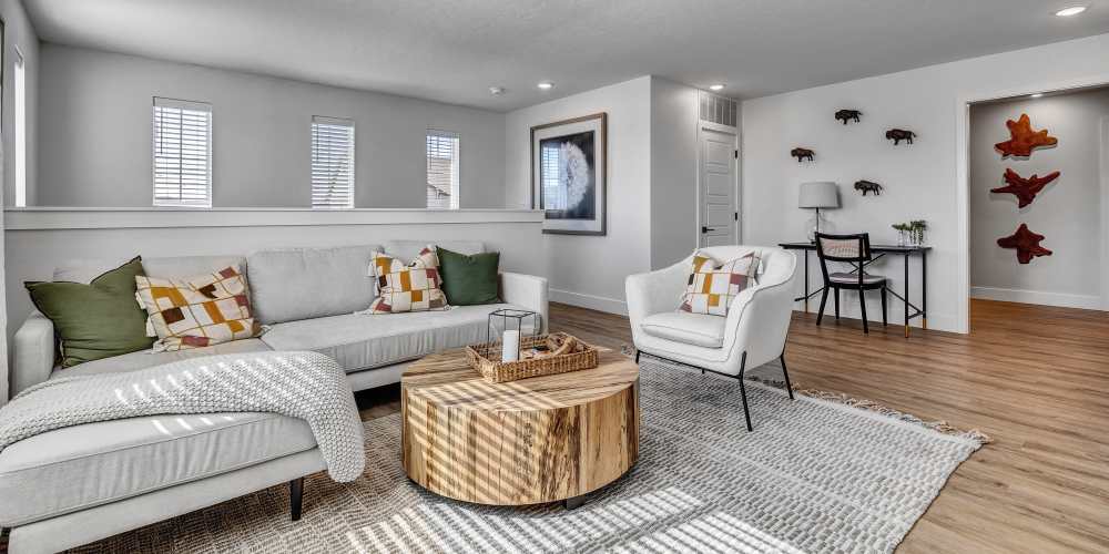 Beautifully furnished living area at BB Living at The Oaks in Meridian, Idaho