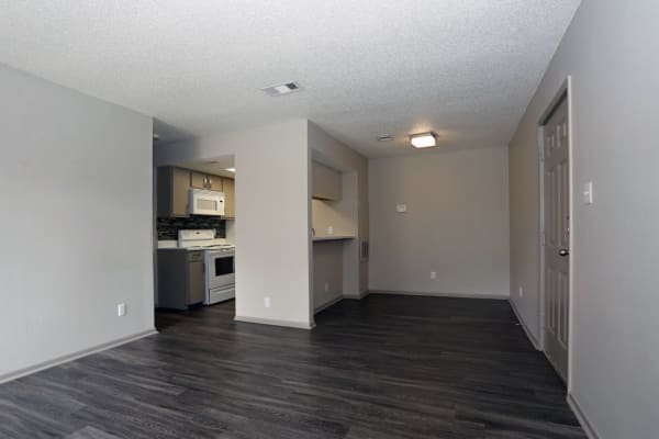 Updated Living room and kitchen at Collection at Overlook