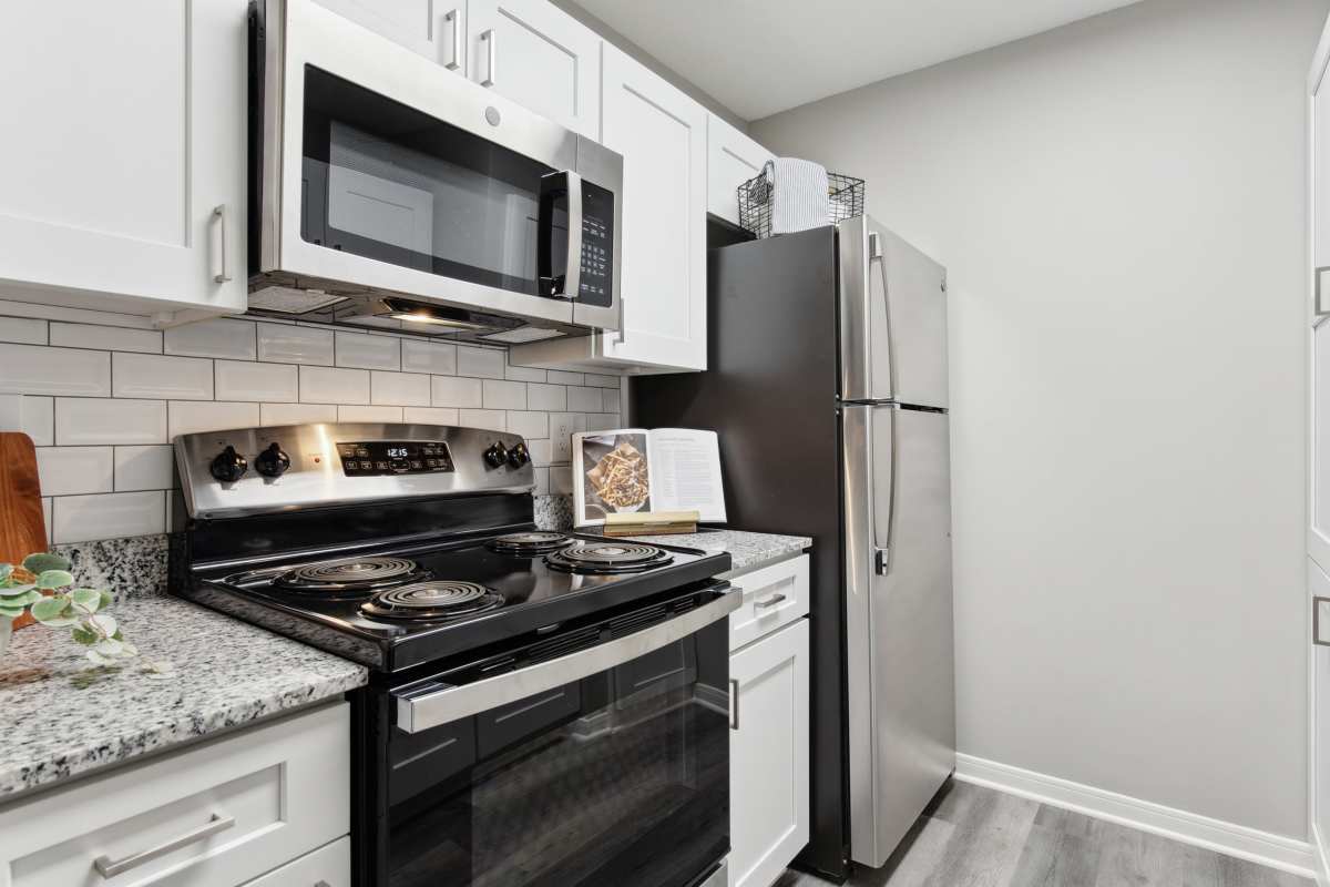 Renovated kitchen at Atlas at Goodlett Farms in Cordova, Tennessee