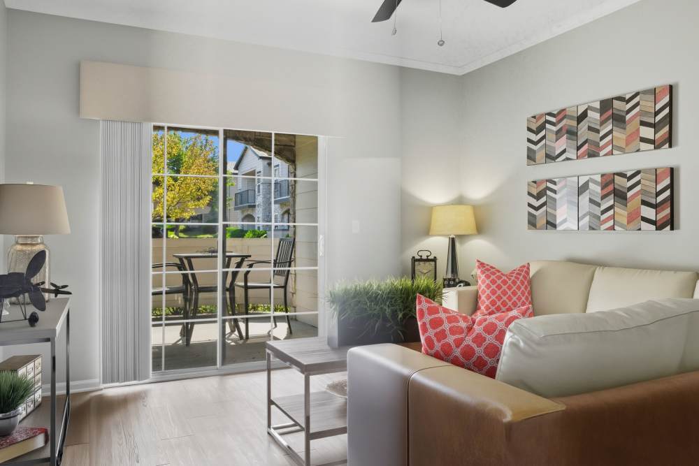 Living room at The Highlands in Overland Park, Kansas