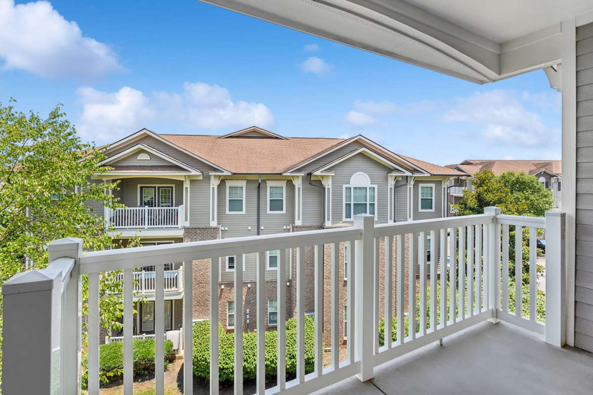 Resident balcony at Renaissance at Peacher's Mill in Clarksville, Tennessee