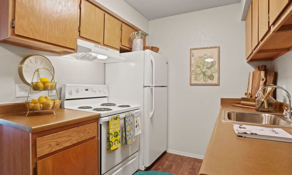 bright Kitchen at Silver Springs Apartments in Wichita, Kansas