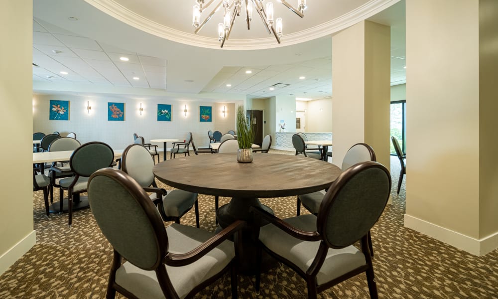 Main Dining Room at Inspired Living Delray Beach in Delray Beach, Florida
