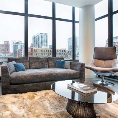 Well-furnished modern apartment at Exhibit On Superior in Chicago, Illinois