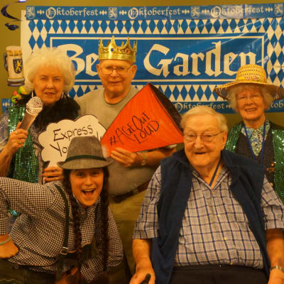 Residents dressed up for a fun event at Ebenezer Ridges Campus in Burnsville, Minnesota 