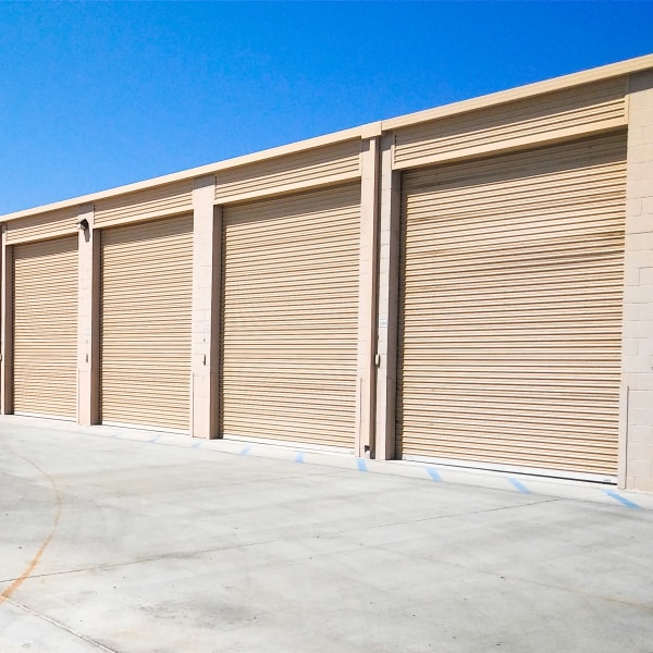 Exterior storage units at StorQuest RV/Boat and Self Storage in Indio, California