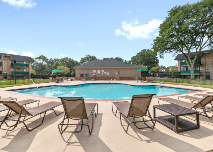 luxury outdoor pool at Park Forest