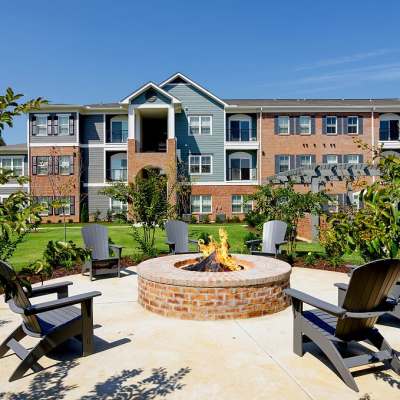 Fire pit at City Limits Apartments in Columbia, Tennessee