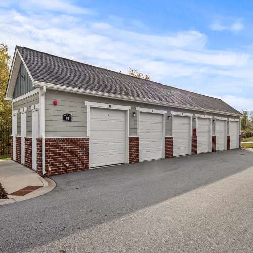 Parking facility at Groves at Town Center in Fletcher, North Carolina