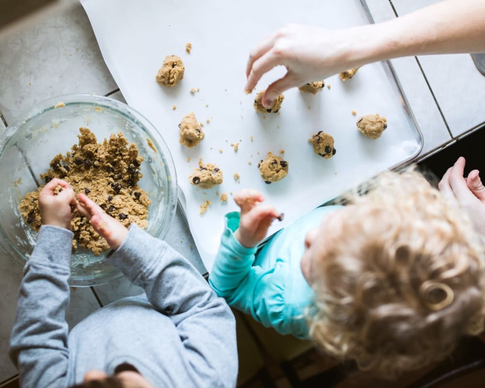 Children making cookies at Midway Manor in Virginia Beach, Virginia