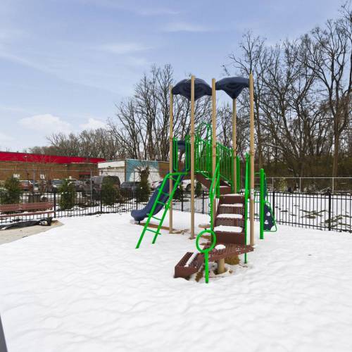 A children's playground near Granville Woods Lofts II in Columbus, Ohio