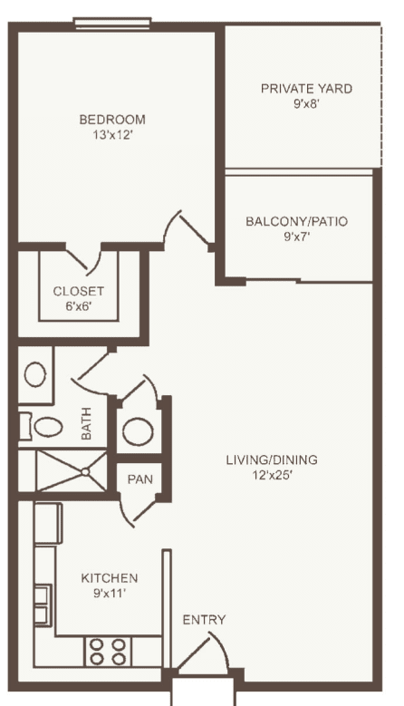 Independent Living one bedroom II at The Country Club of La Cholla in Tucson, Arizona