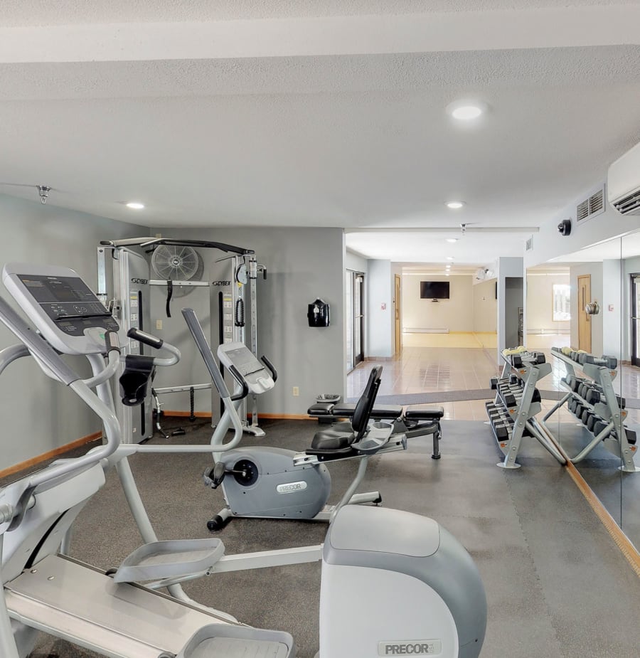 Modern fitness center at Vernon Oaks in Edina, Minnesota
