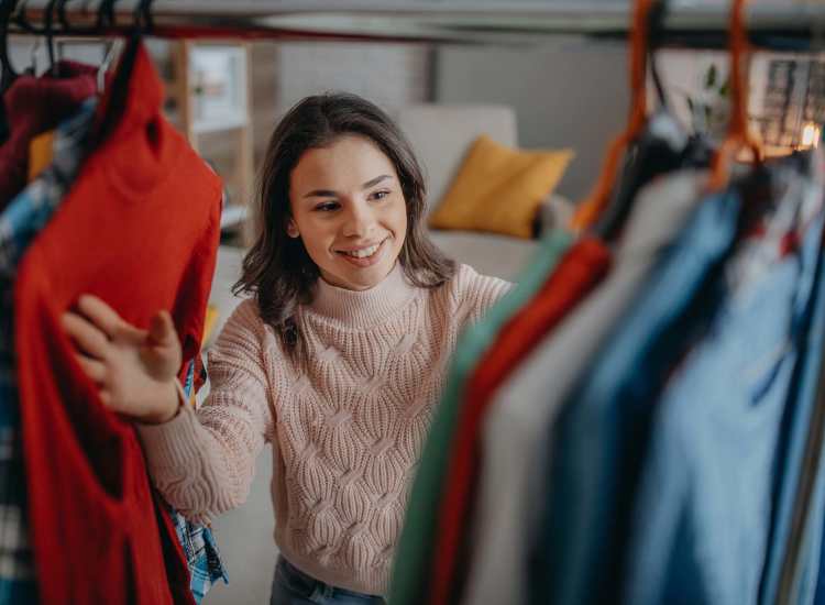 Spacious closet at Marksdale Gardens Cooperative in Dorchester, Massachusetts