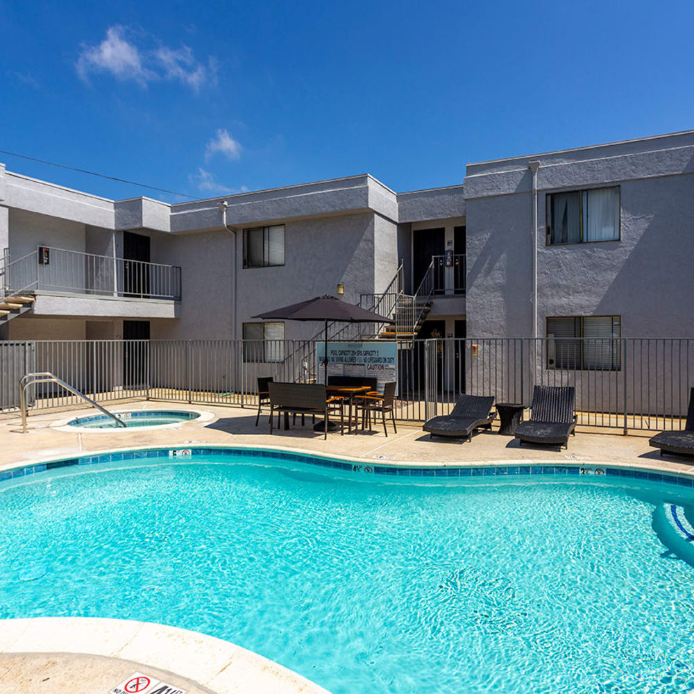 Pool at Bridgeview Apartments, San Diego, California