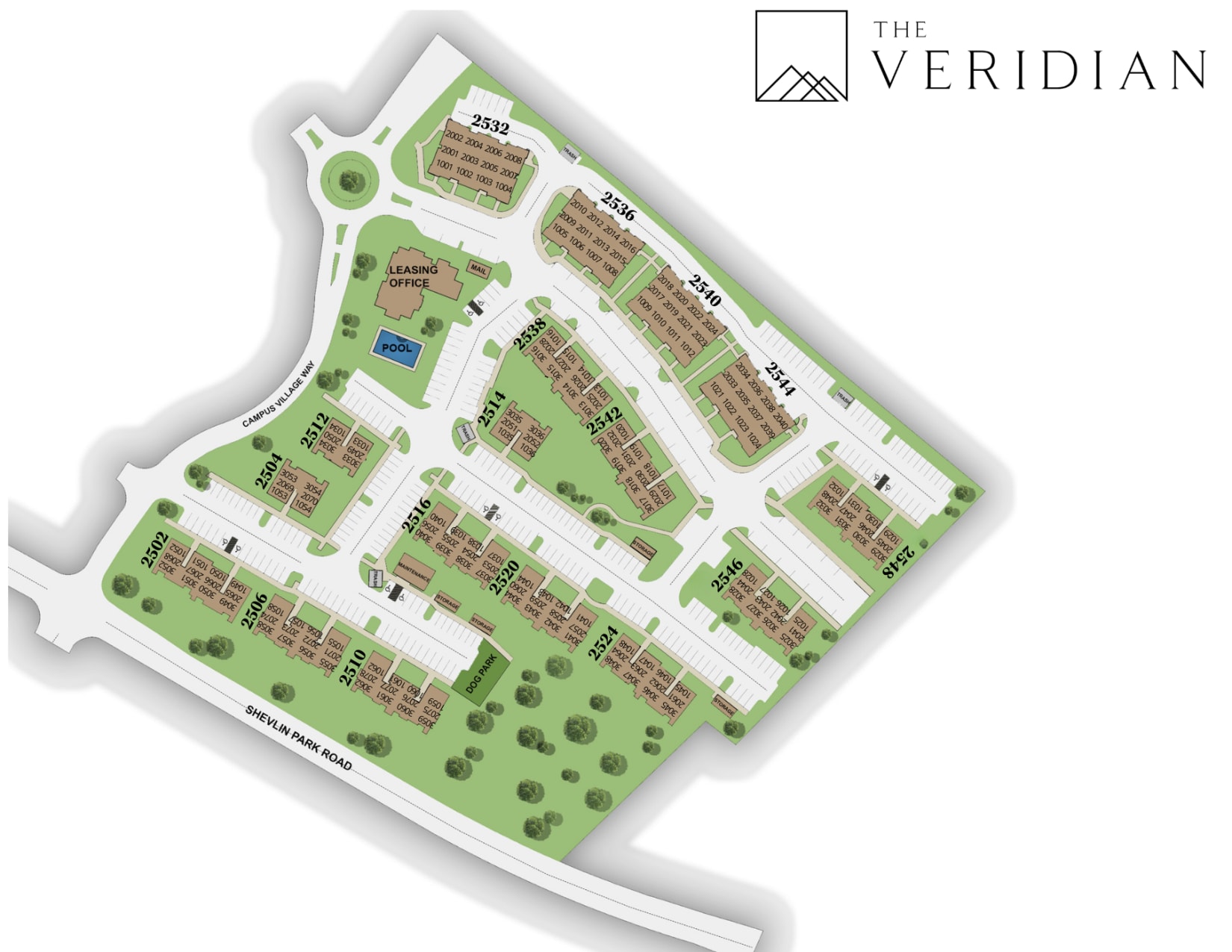 Community map of The Veridian in Bend, Oregon