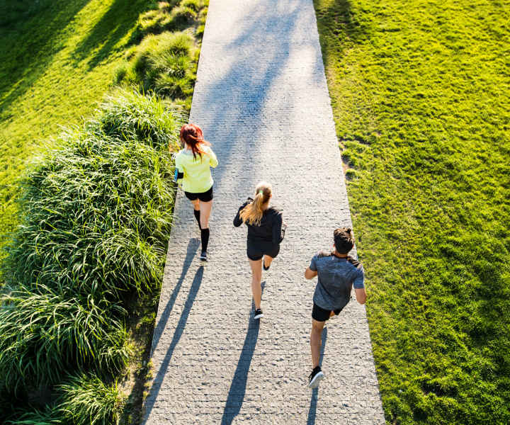 Residents going for a walk near Benton in Dallas, Texas