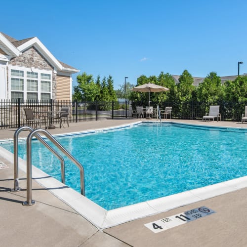 Swimming pool at Ethan Pointe Apartments in Rochester, New York