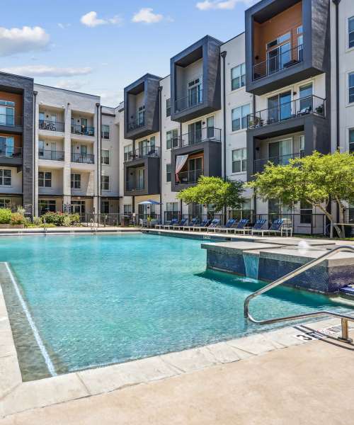 Resort-style swimming pool at Archer Medical District in Dallas, Texas