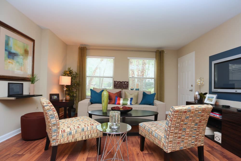 Spacious open-concept floor plan in a model home at City Plaza in Atlanta, Georgia