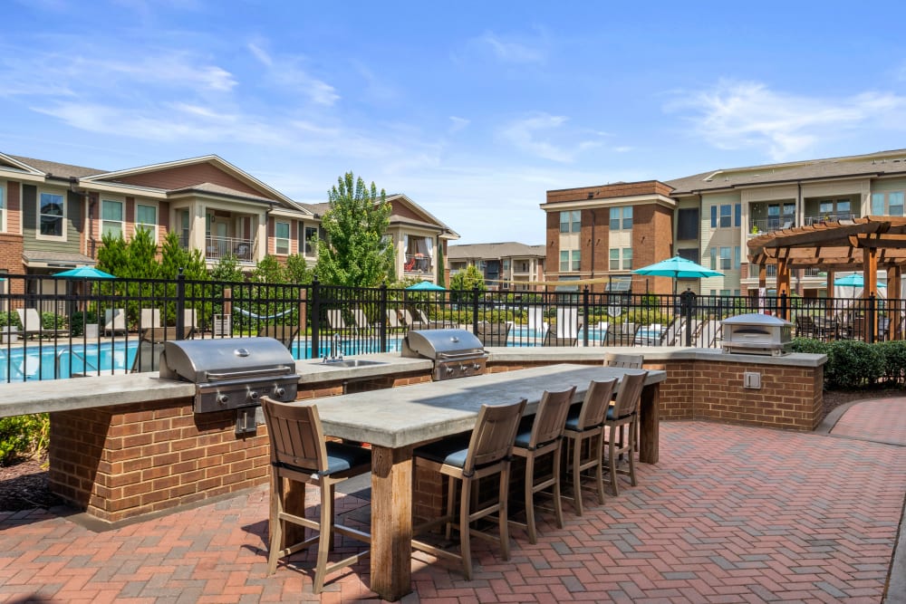 Outdoor lounge area at The Sawyer at One Bellevue Place in Nashville, Tennessee
