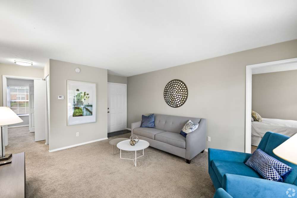 living room with wall to wall carpeting
