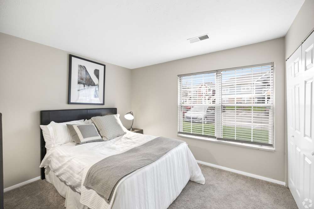 bedroom with wall to wall carpeting
