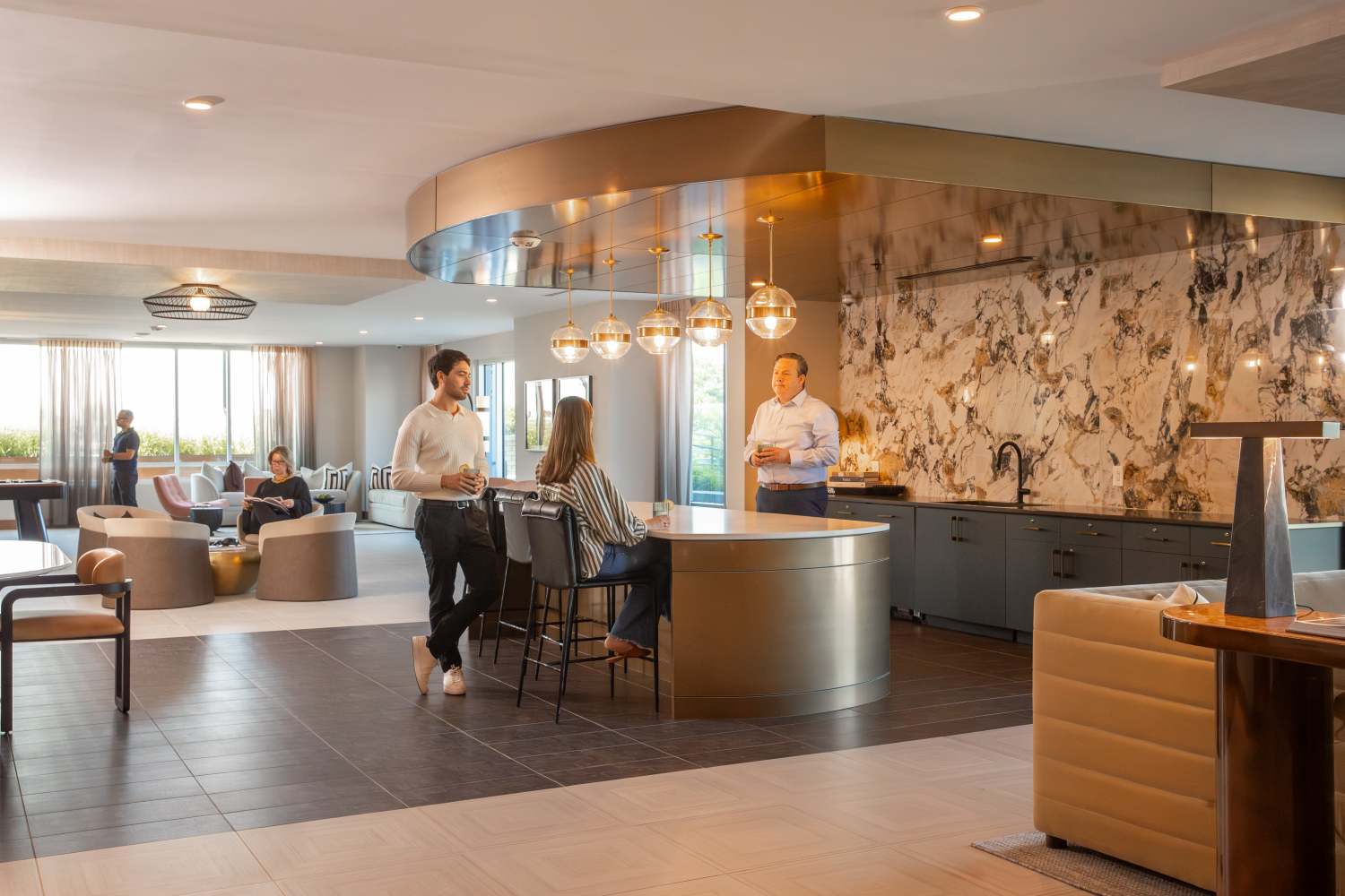 Residents having a conversation at Kane Residential in Raleigh, North Carolina