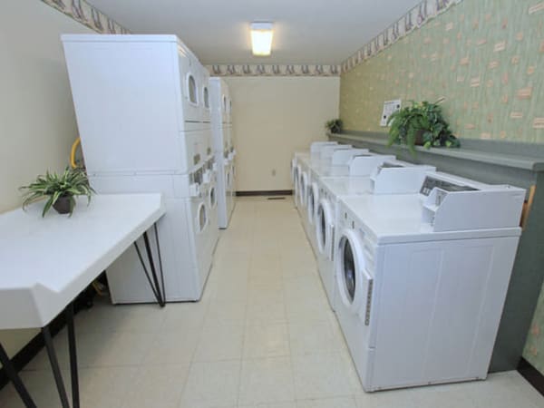 Laundry facility at Fox Park Apartments in Plymouth, New Hampshire