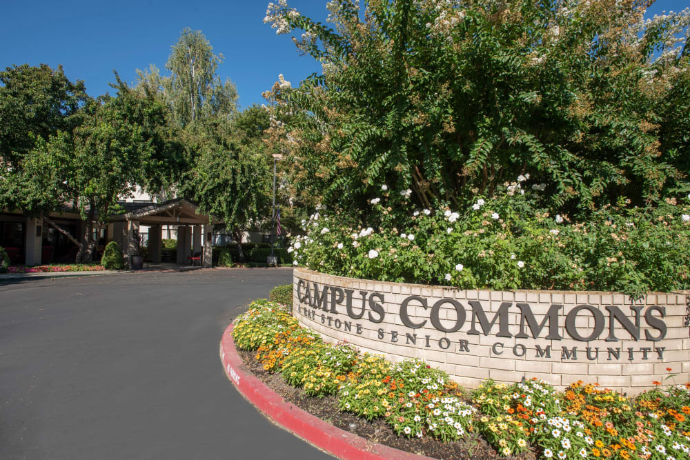 Exterior of Campus Commons Senior Living's building in Sacramento, California