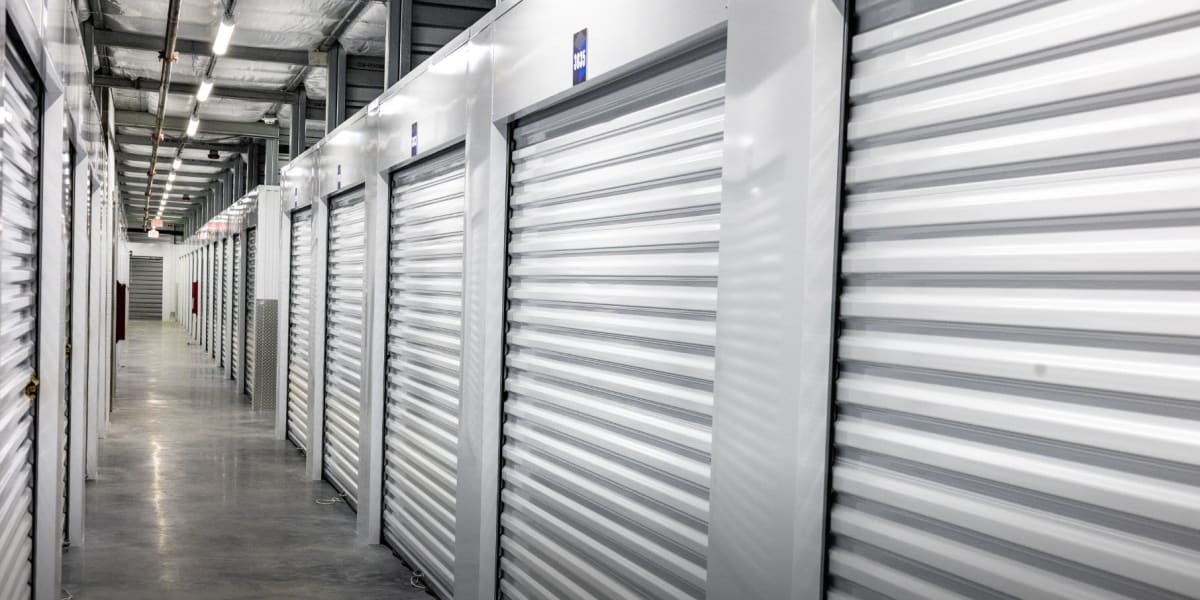 Indoor storage units at Avid Storage in Pace, Florida