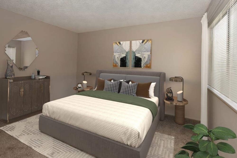 Bedroom area at San Juan Hills in Fair Oaks, California