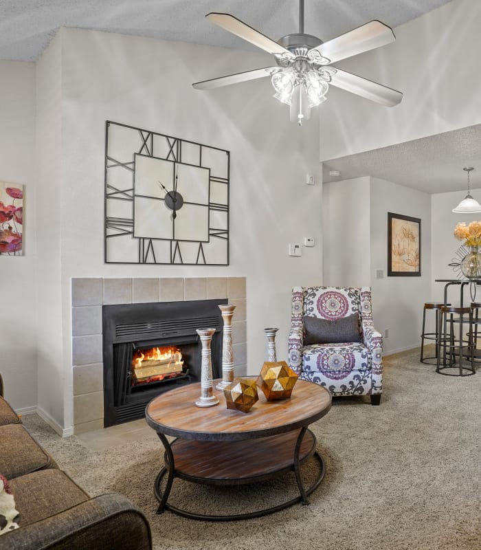 The Carpeted living room at Chardonnay in Tulsa, Oklahoma