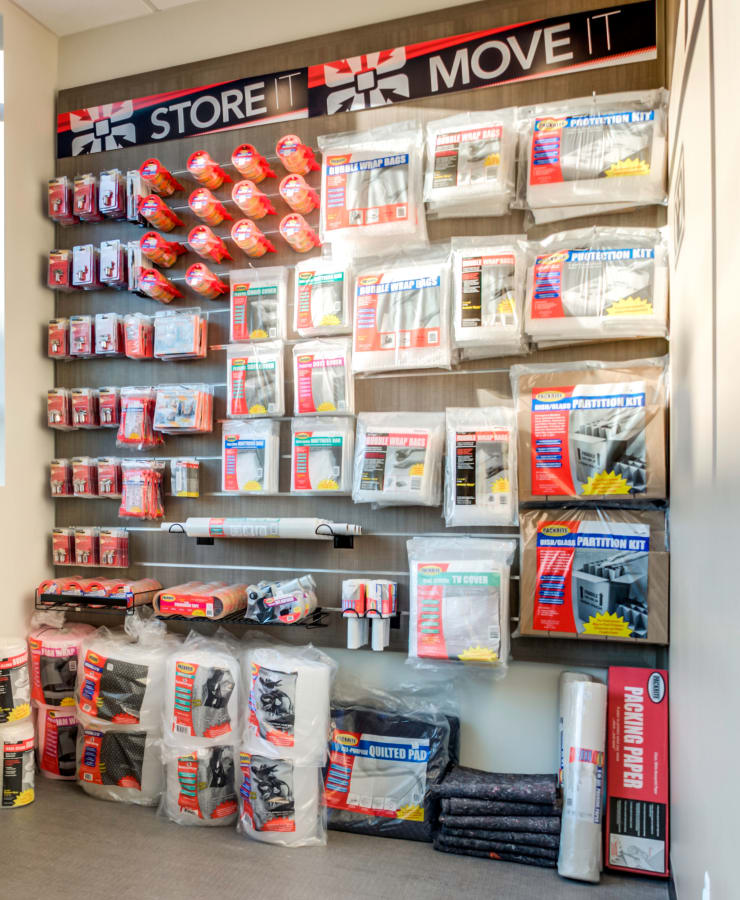 Packing supplies available at StorQuest Express Self Service Storage in Tampa, Florida