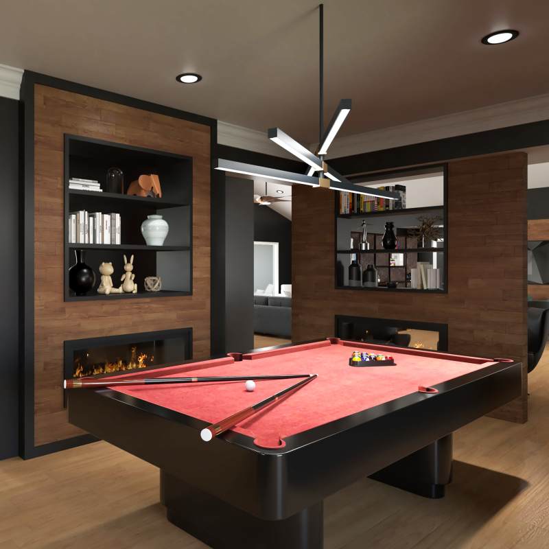 Pool table in brand new clubhouse at Attain on 5th, Charlottesville, Virginia