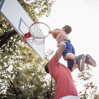 A basketball court at Thomason Park in Quantico, Virginia