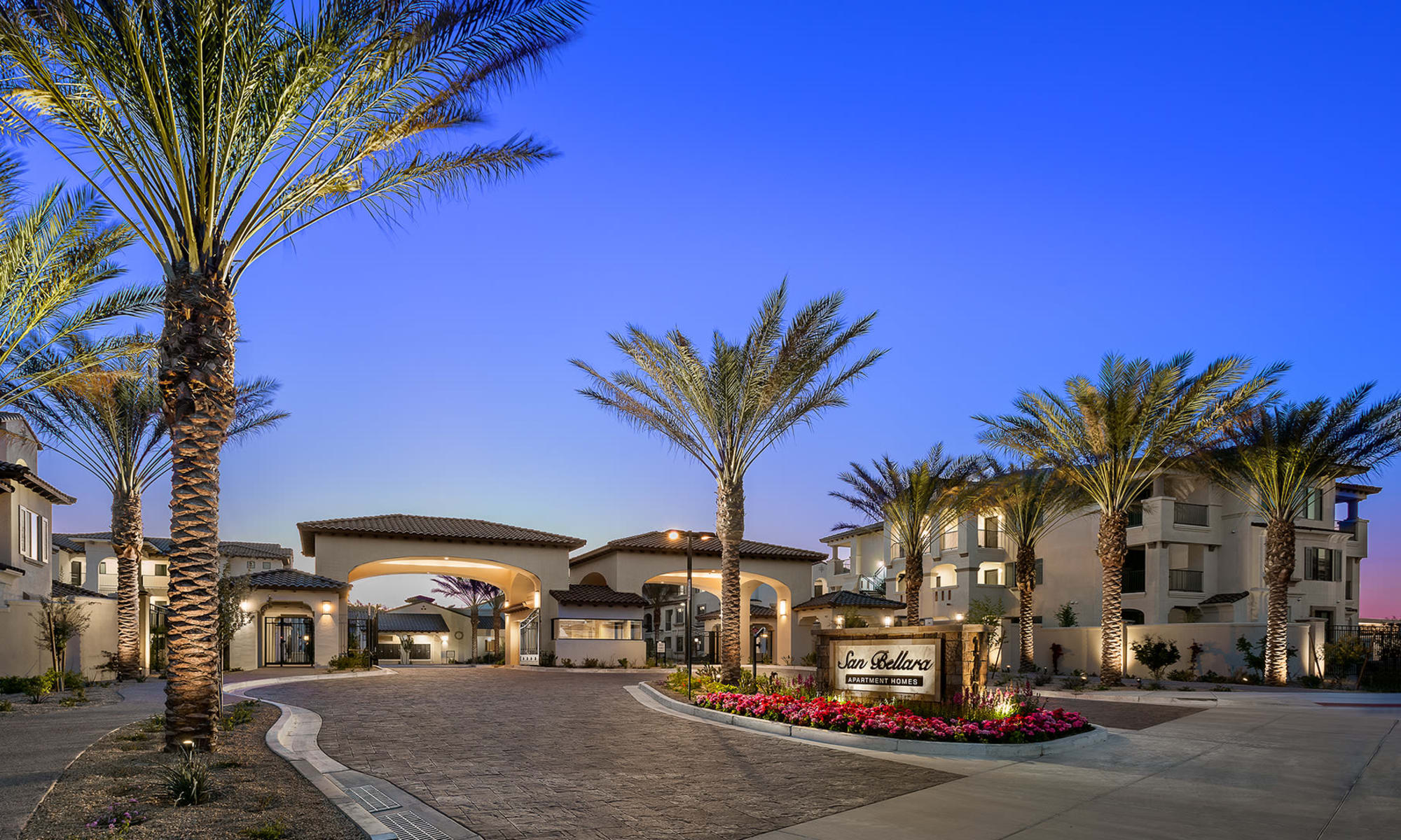 Gated community at San Bellara in Scottsdale, Arizona