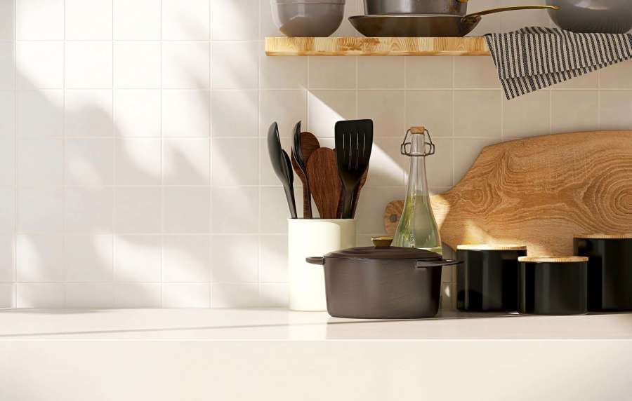 Modern kitchen at Cresta Bella in San Diego, California