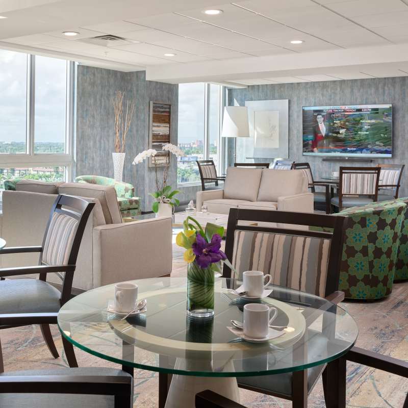 Community space in Concierge living at The Barclay at ParkSquare in Aventura, Florida