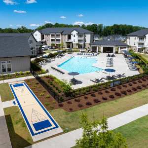 Swimming pool and shuffle board at The Standard at Pinestone in Travelers Rest, South Carolina