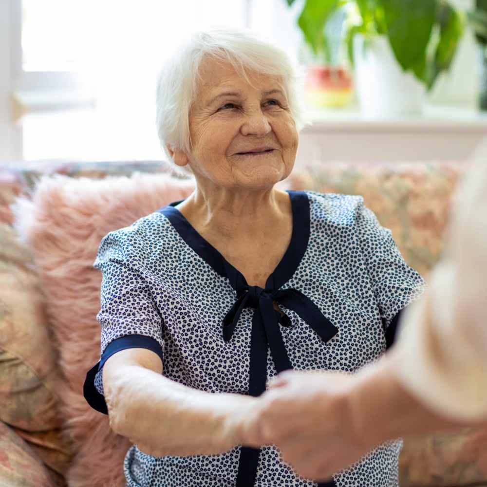 Happy resident at Clearwater Living in Newport Beach, California