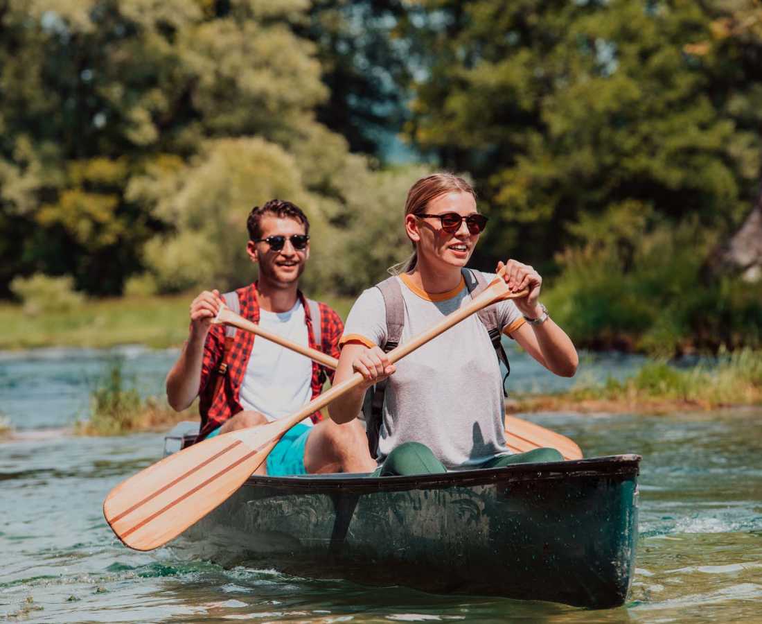 Canoeing near Waters Edge in Sacramento, California